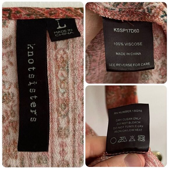 Knot Sisters Haight Street Dress in Red/Orange Paisley - Picture 4 of 7